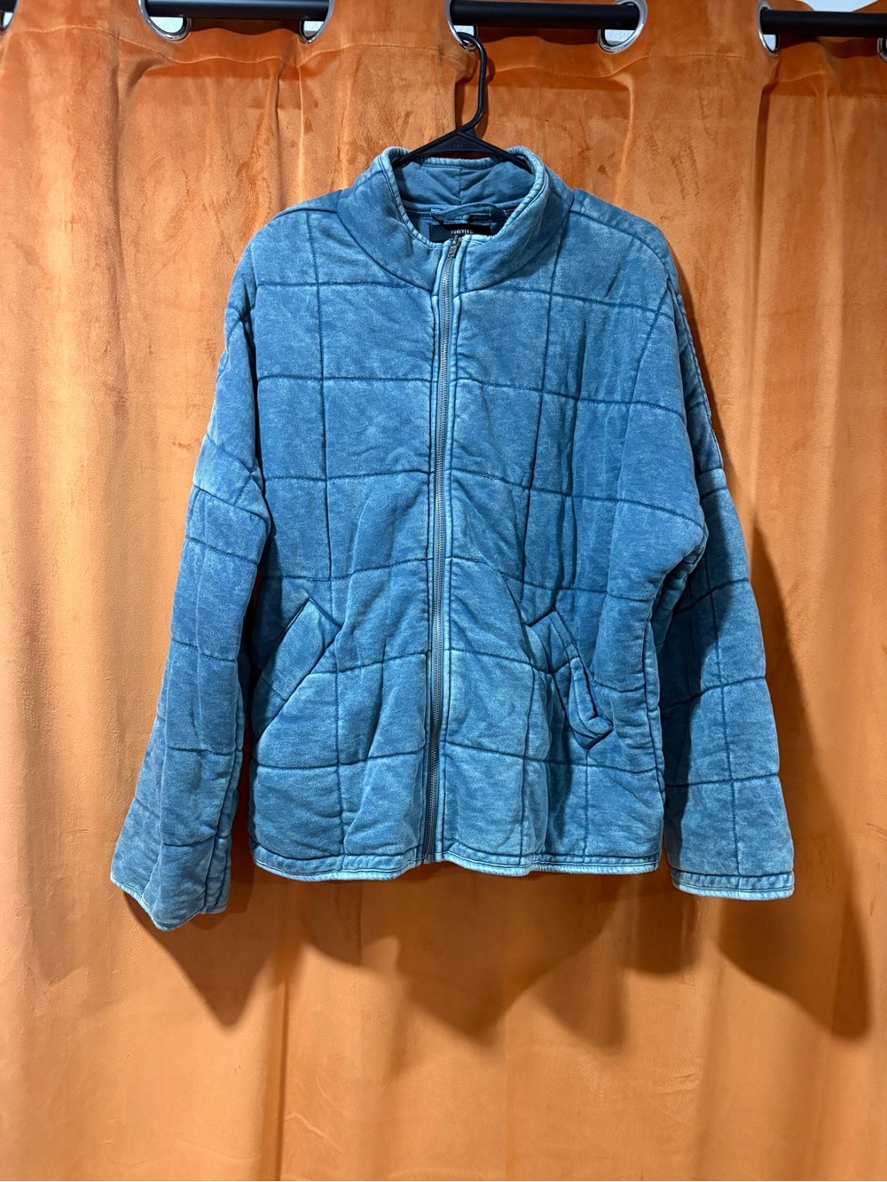 Women’sQuilted Blue Full-Zip Jacket